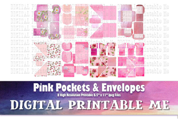 Download Pink Pockets Envelopes, Vintage Ephemera - Pockets Collection