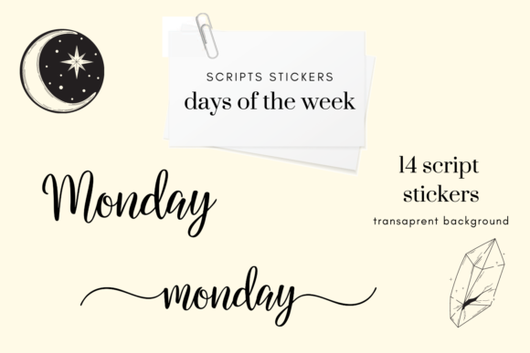 Download Days of the Week Bullet Journal Sticker - Premium Bundle
