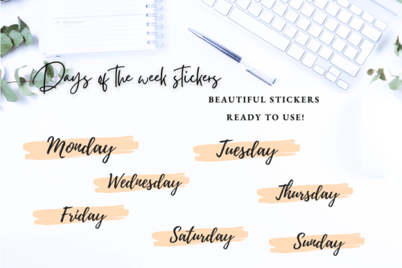 Download Days of the Week Printable Stickers - Days of the week Collection
