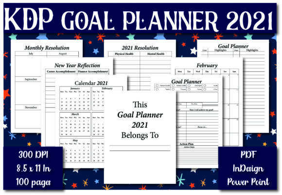 Download KDP Goal Planner 2021 Interior - Goal planner Collection