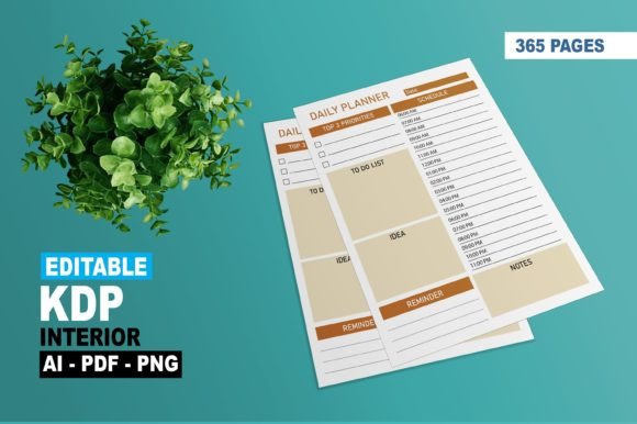 Download KDP Editable Daily Planner - Editable daily planner Collection