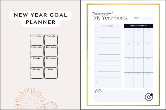 Download New Year Goal Planner Printable - Goal planner Collection