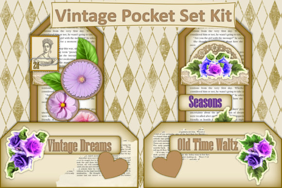 Download Vintage Pockets Journal Ephemera Kit - Pockets Collection