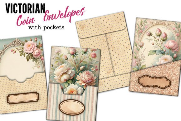 Download Vintage Floral Coin Envelopes &amp; Pockets - Pockets Collection