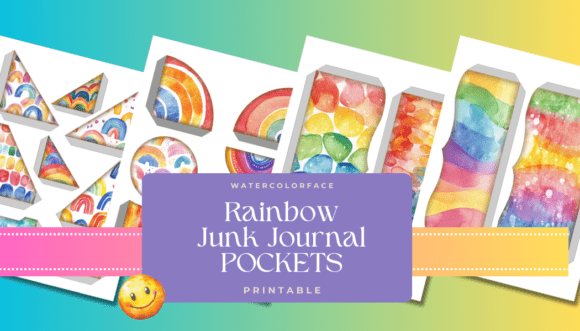 Download Rainbow Junk Journal Pockets - Pockets Collection