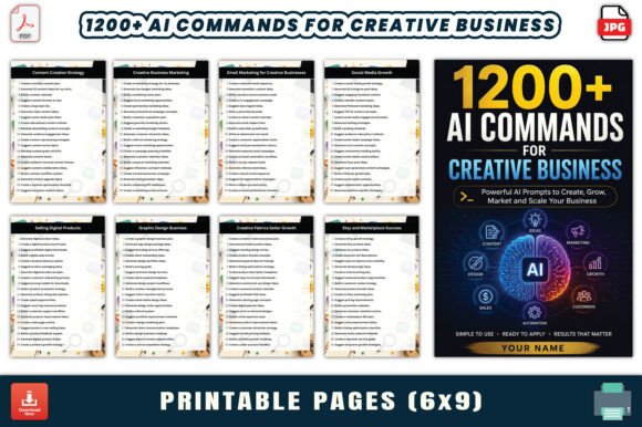 Download 1200+ AI Commands for Creative Business - Creative business Collection