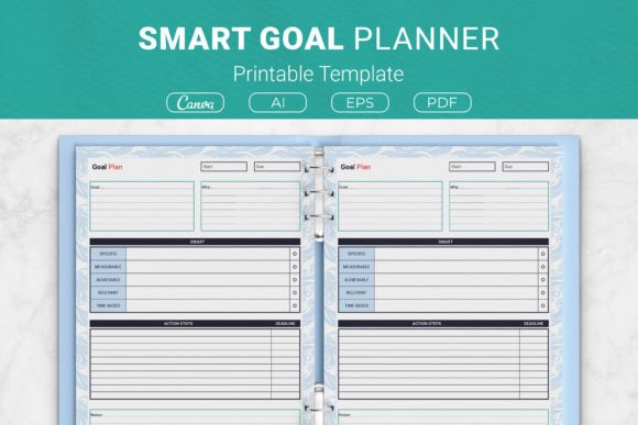 Download SMART Goal Planner Printable Template - Goal planner Collection