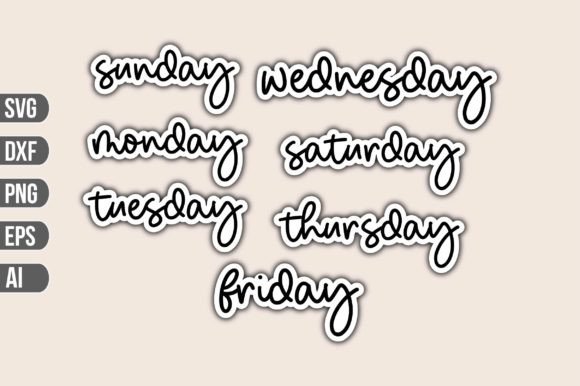 Download Days of the Week Week Stickers - Days of the week Collection